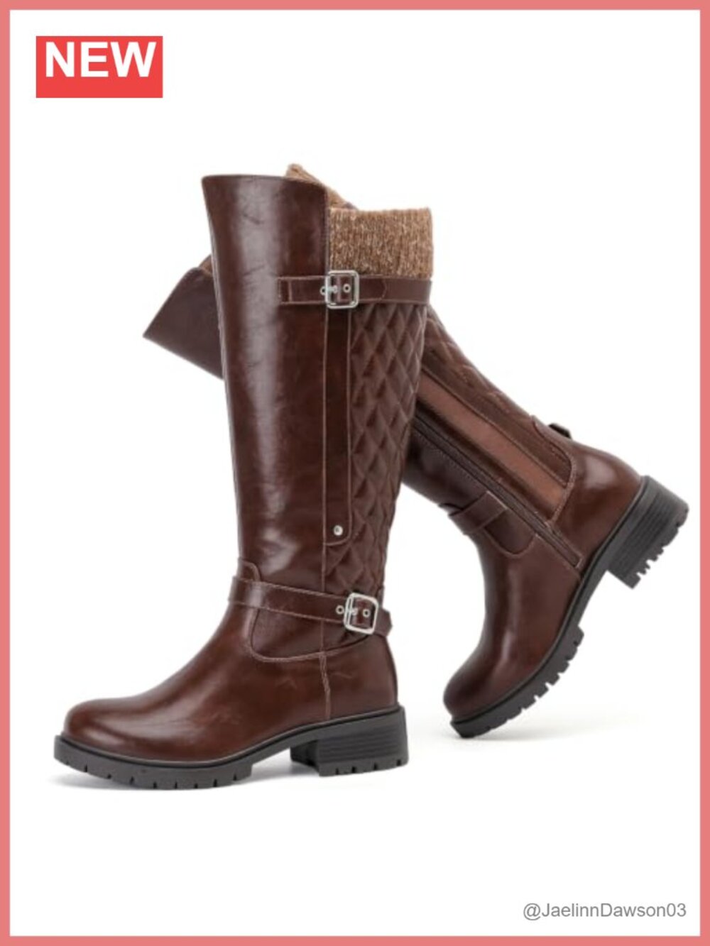 Women's Extra Wide Calf Knee High Boots Memory Foam Faux Leather Side Zip